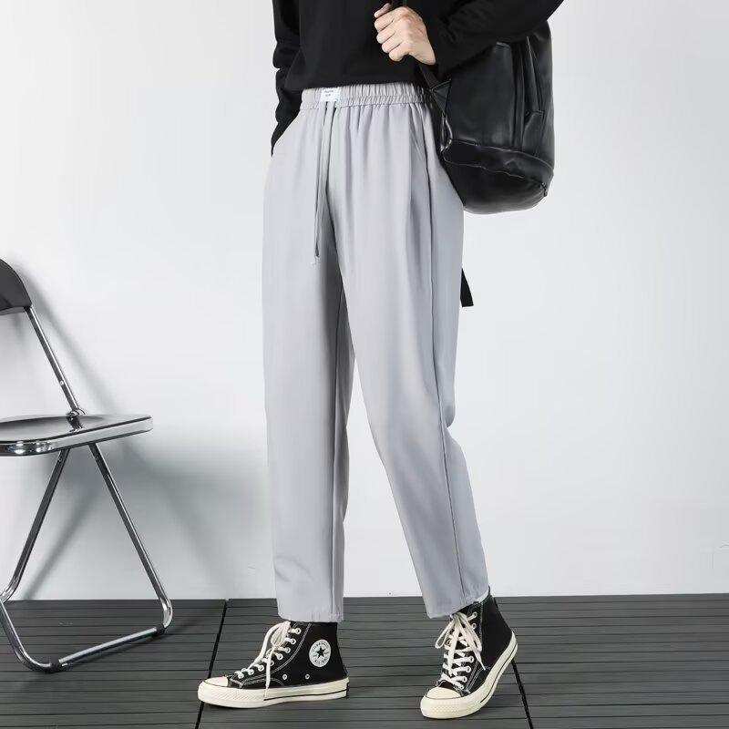 Casual small suit pants men's spring and autumn new loose sports long pants men's drooping straight pants