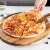 BILL.F Acacia Wood Pizza Peel, 10-inch (approx. 25cm) Cutting Board, Cheese Paddle Board, Bread & Cracker Serving Plate with Handle, Cooking Chopping