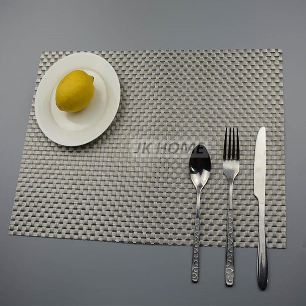 

4 шт./лот, роскошные тканые салфетки для ужина, ПВХ салфетки для столовых приборов, лучшая посуда цвета: золотистый, серебряный, посуда, кухонные накладки на стол, инструменты 4pcs серебряный