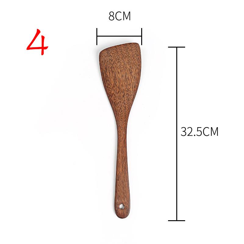 Wooden Spatula Kitchen Nonstick Dedicated Wooden Kitchenware Heat Resistant Wooden Cooking Shovel Spoon