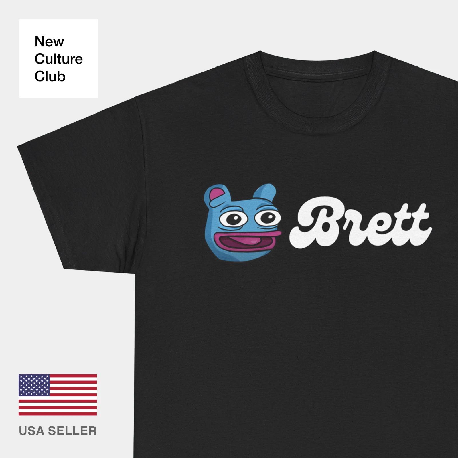 Brett Based 2 Crypto Coin Boys Club Pepe Moon Ethereum T Shirt Tee Meme Wolf XS