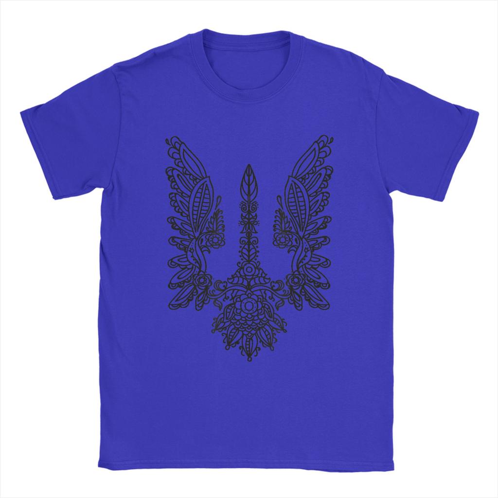 Ukrainian Flag Ukrainian Coat of Arms Emblem Cotton TShirt For Unisexs Summer Vintage T Shirts ONeck Novelty Tee Shirt Oversized