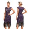 1920S Retro Ball Embroidered Fringed Dress Cocktail Party Large Size Sequined Beaded Mesh Dress