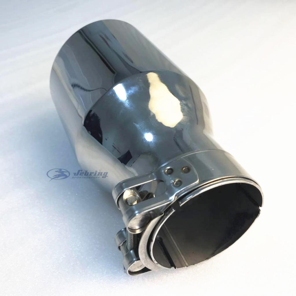 Automobile Muffler Modified Tail Pipe Stainless Steel Silver Large Caliber 114 Universal Tail Throat Oblique Exhaust Head Slight