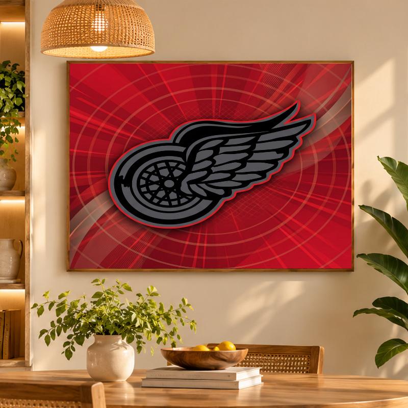 5D Diamond Painting Detroit Red Wings DIY Full Drill Diamond Art Kit Home Decoration