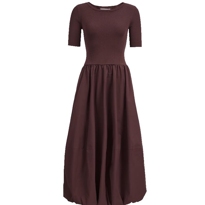 ONLY 2025 Autumn Mesh Patchwork A-Line Long Dress M