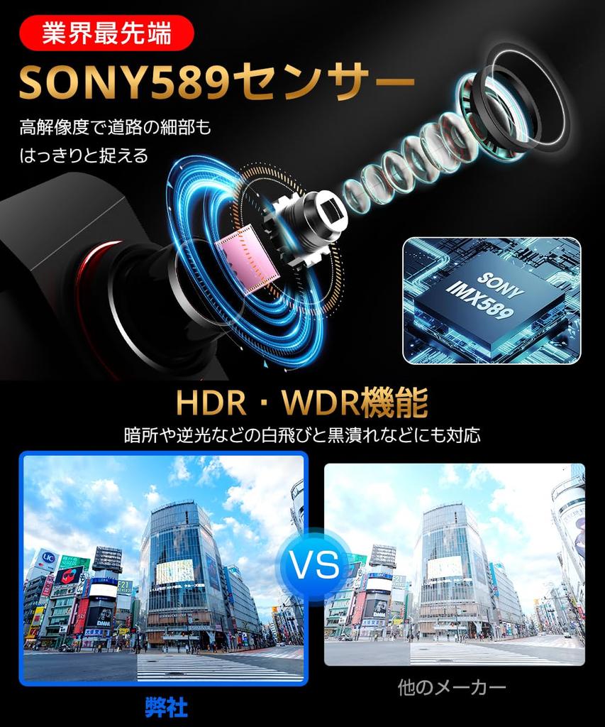 Dash Cam Evolution 4K HD Large Front and Rear WDR Viewing Full HD Touch LED Signal Digital Interior Loop Emergency Impact Parking Dedicated SD