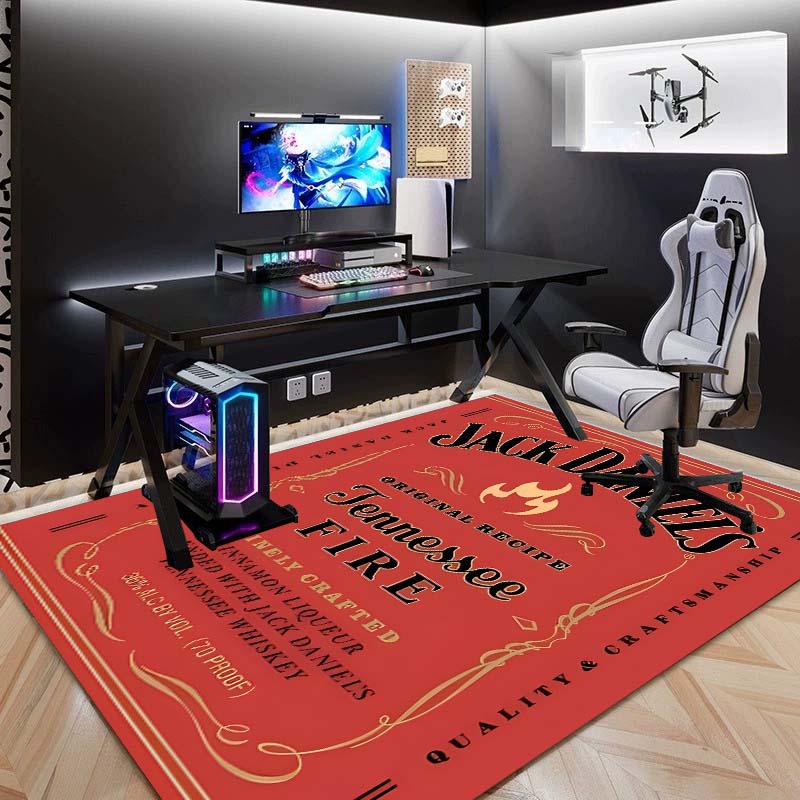 Verkrijgbaar in meerdere maten. J-Jack D-Daniels Bedrukte Yogamat, Woondecoratie, Woonkamer, Slaapkamer, Antislip Mat, Cadeau.