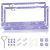 1/2Pcs 31*16cm Car Bling Crystal License Plate Frame Women Rhinestone License Plate Frame Cover Holder Car Accessories
