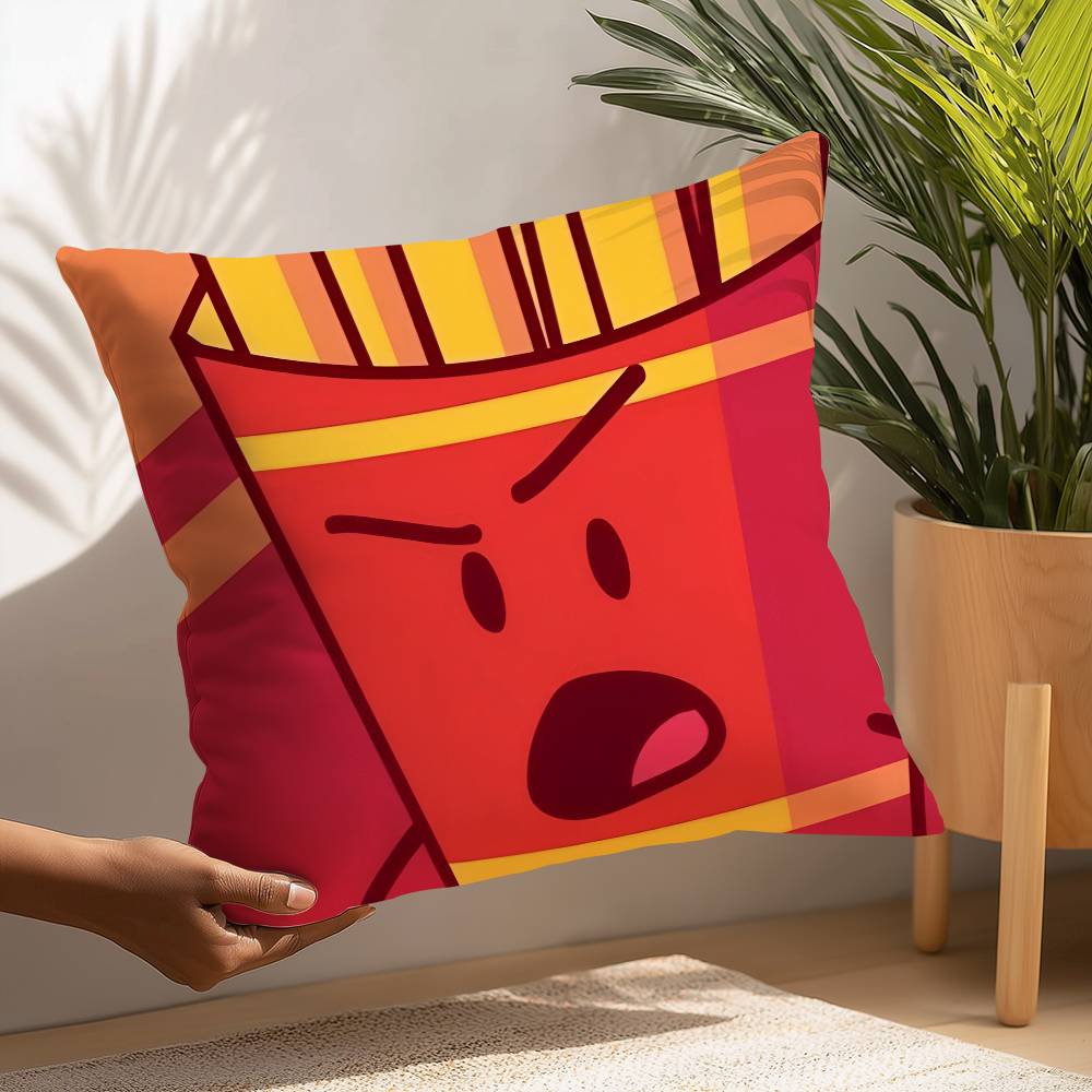 BFDI Battle for D-Dream Island Pillow Case Plush Fabric Soft Pillowcase Double Sided Print Cushion Cover Household Gifts