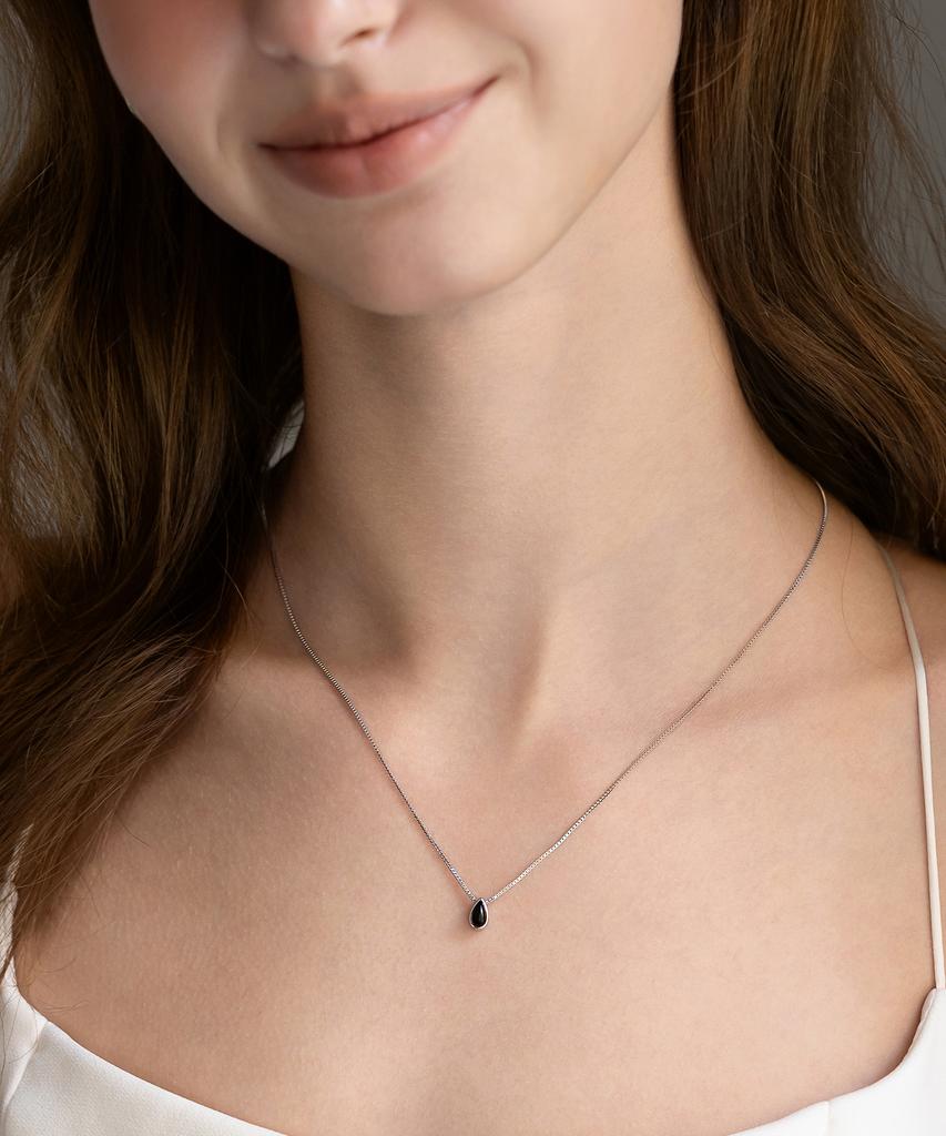 Tatiana (Silver 925) Mini Waterdrop Pendant Necklace Nz2516 Onyx