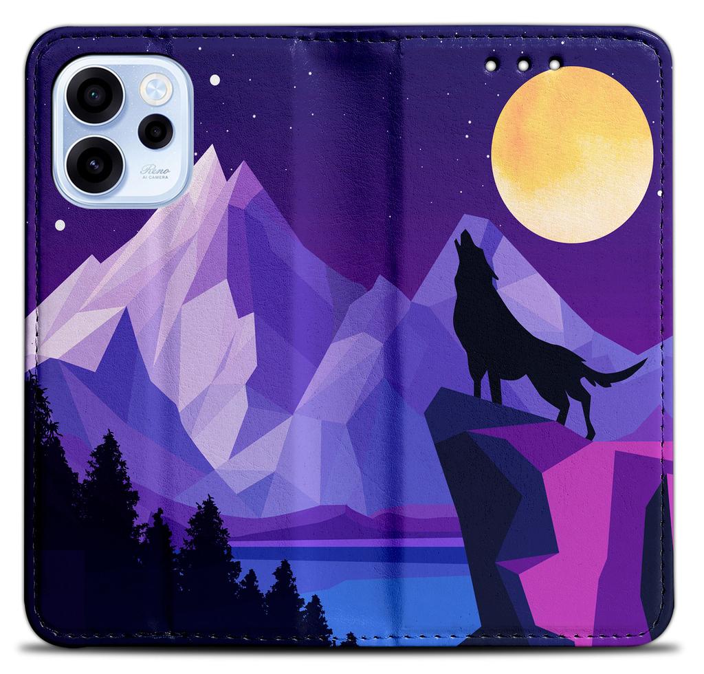Custodia Tipo Portafoglio Per Oppo Reno 15F / 15F Fs - Copertura Bluemoon Stampa + Vetro 9H