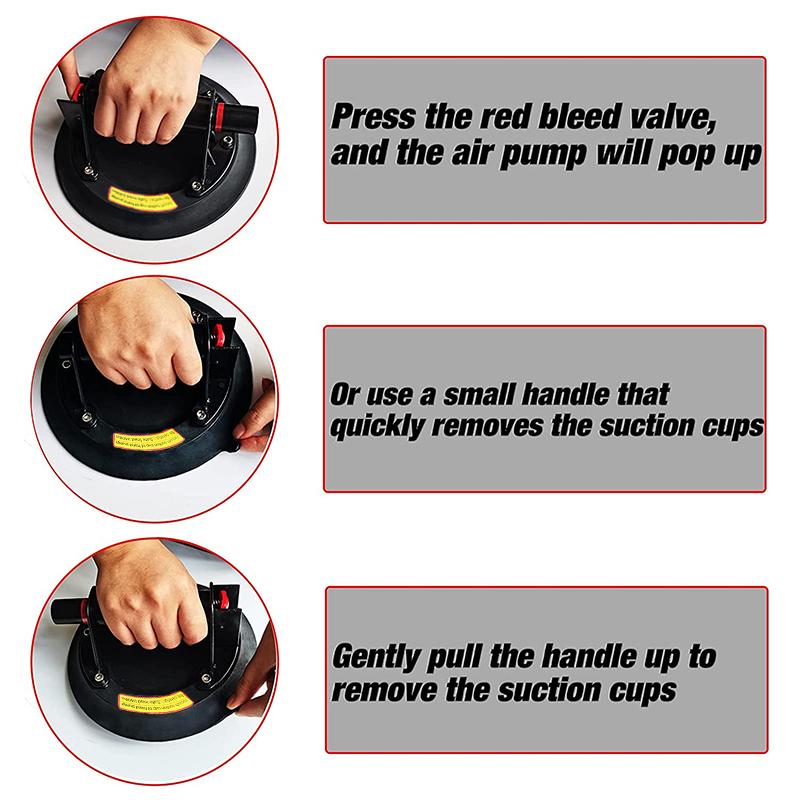 21CM Diameter Vacuum Suction Cup Manual Lift 220kg Load Capacity Heavy Duty Vacuum Lifter For Granite Tile 8 Inch Suction Cup