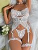 2023 Hot-Selling Black Lace See-Through Slimming Lingerie Set for Women