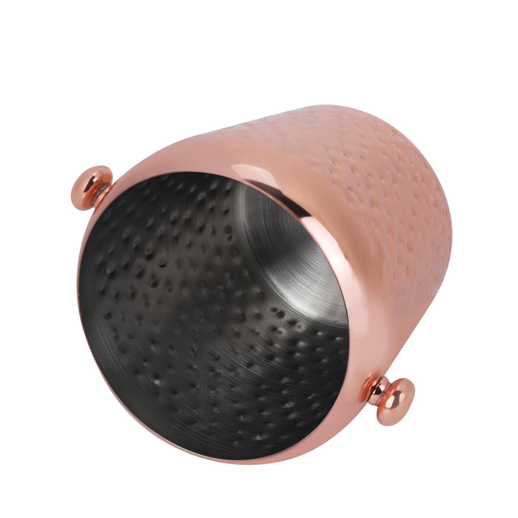 1L Stainless Steel Ice Bucket Ice Cube Container Bar Home Hotel Use (Rose Gold)
