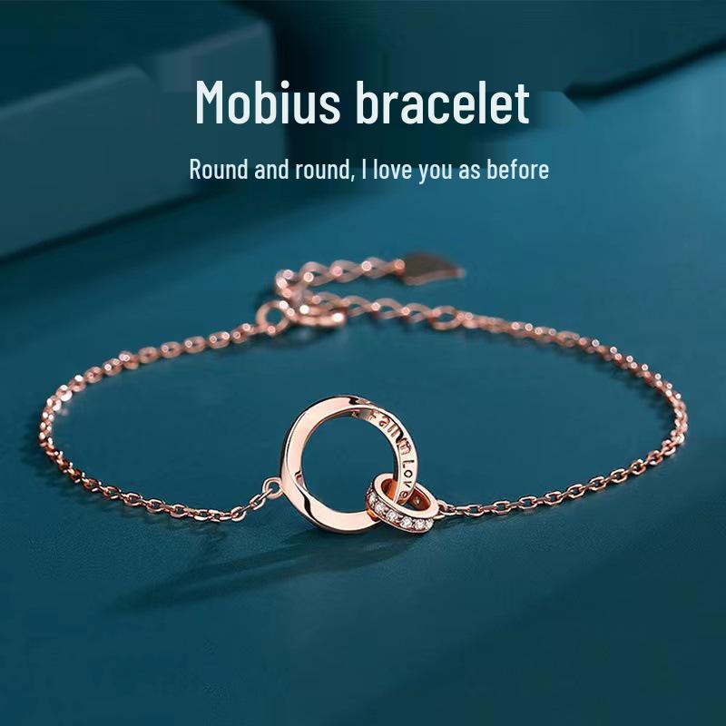 Mobius Double Ring Women's Bracelet - Versatile, Elegant, Perfect Gift for Couples & Best Friends, Valentine's Day Jewelry