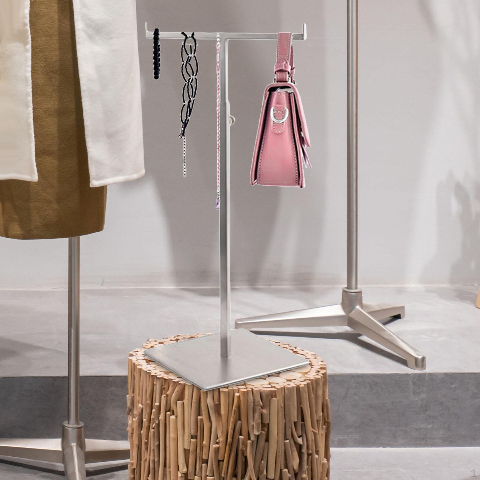 Регулируемая металлическая стойка для сумок стойка с двумя крючками отдельно стоящая brushed square tube 2700₽