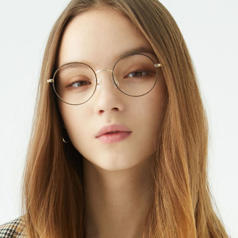 

oart Hesse BLACKGOLD blue light blocking glasses frame black gold