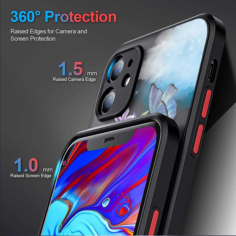 Matt telefonveske til Samsung Galaxy S23 S22 S21 S20 Fe Ultra S10 S9 S8 Plus S10e Note 10plus 20ultra 8 9 Lilla lavendelblomst