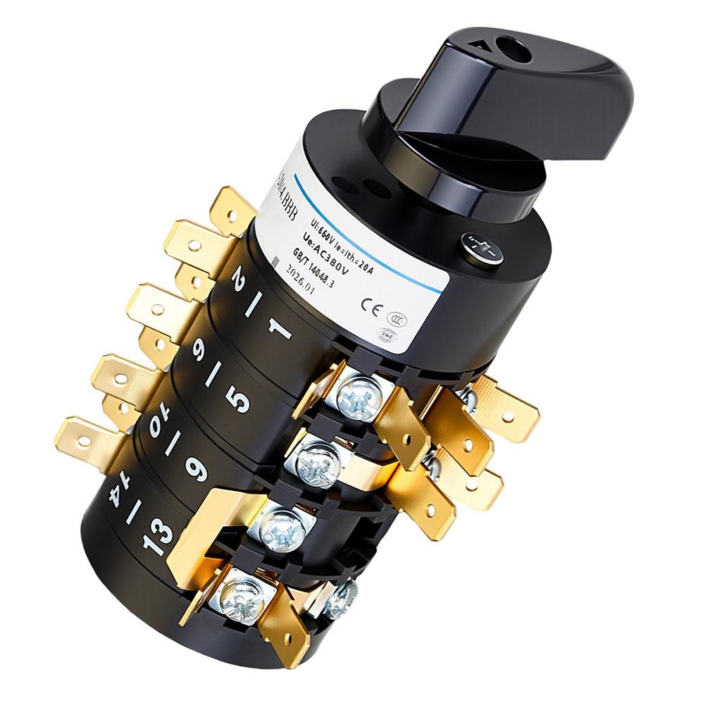 HZ5B-20/4 7Gear 4-Section Combination ChangeOver Switch Common Rotary Cam Switch Offers High Temperature Resistance & Insulation