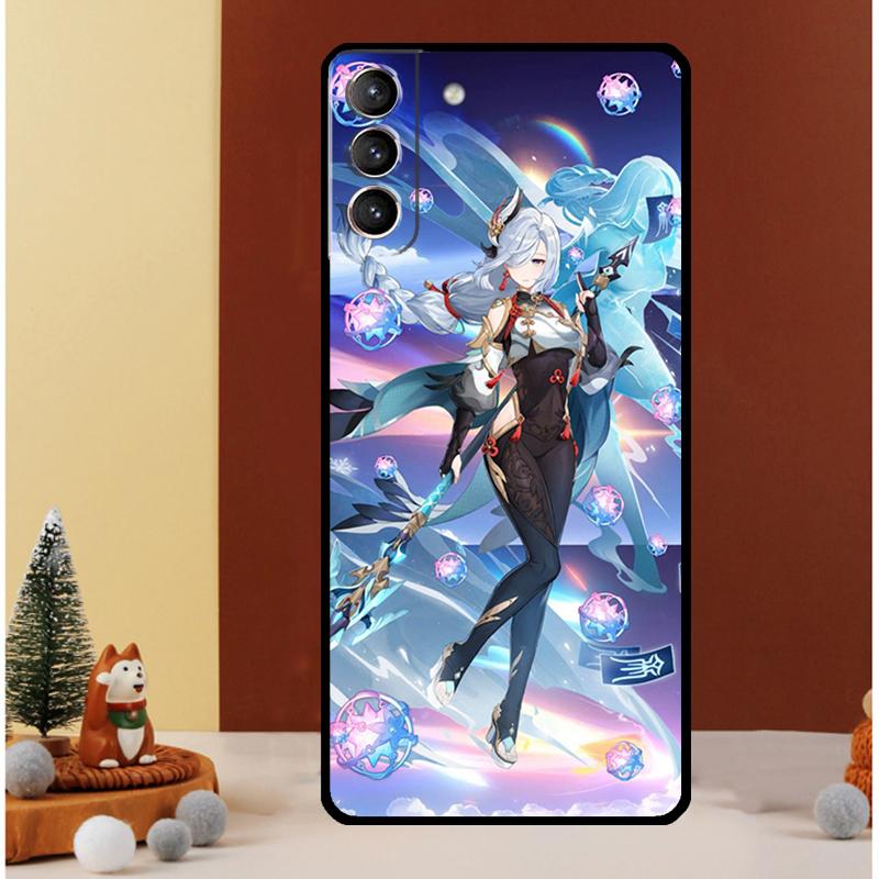 Genshin Impact Shenhe Case For Samsung Galaxy S26 S25 Ultra S23 S20 FE S21 S22 S24 Plus S10 S25 FE Cover Funda