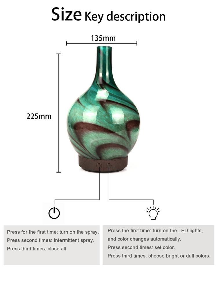 Ceramic Style Ultrasonic Aromatherapy Humidifier for Home or Office.