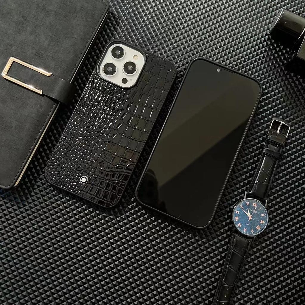 Business Ins Sle High-End Leather Texture Phone Case For IPhone17 16 15 14 13 Pro Max Simple Couple Design Anti-Fall Protect Cover