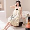 Summer Pure Cotton Sleeveless Nightgown for Girls, Plus Size Comfortable Loose Tank Dress