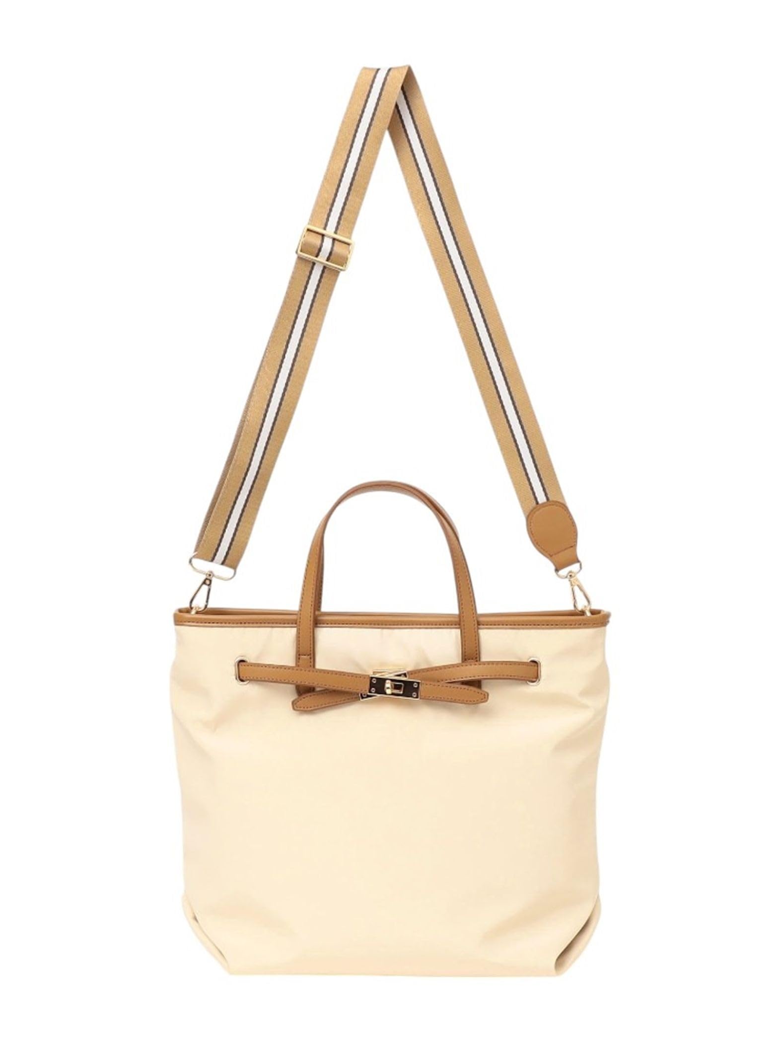 SHIPS for Women Tote Bag, Web Exclusive, Line Tape with Shoulder Strap, A4 Size, Women s, 310001282, Off-White, One Size