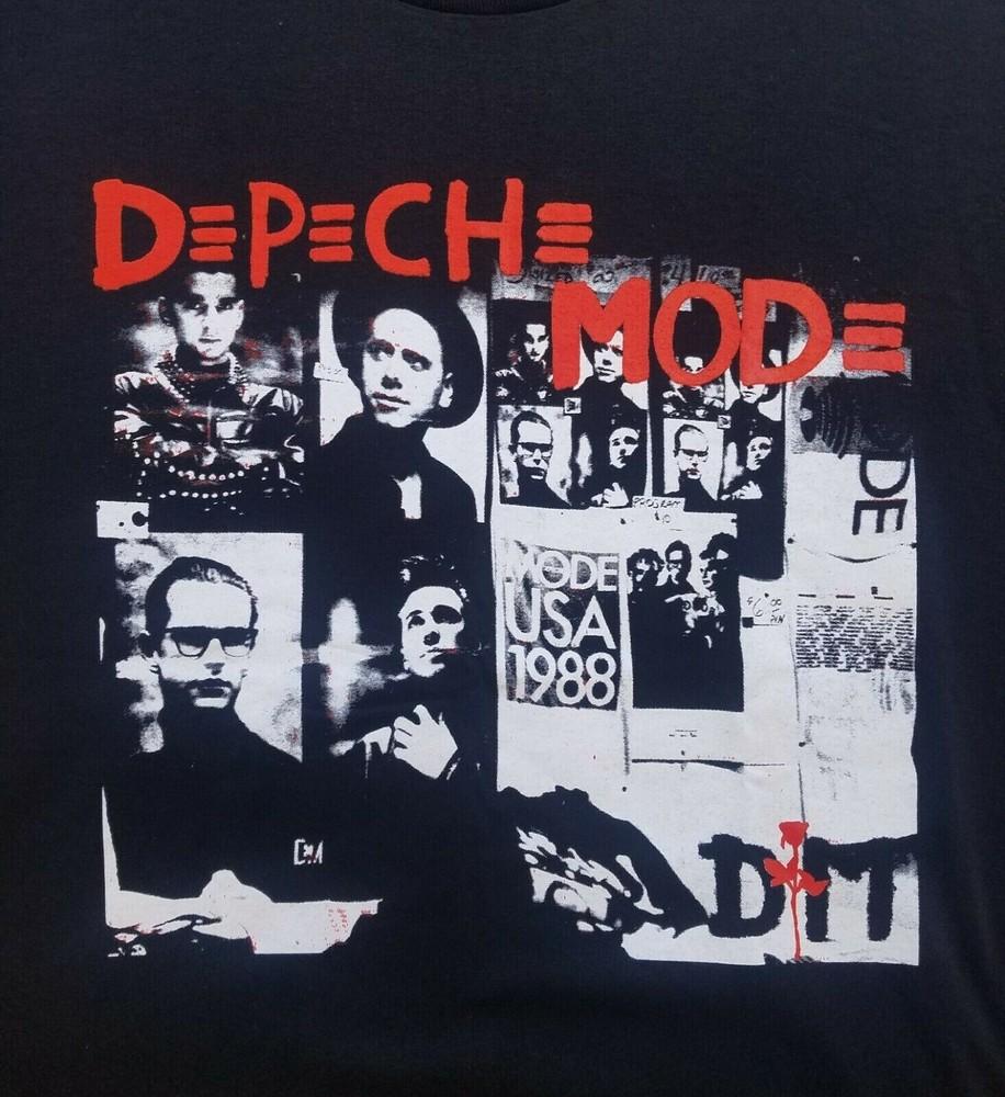 Новая черная футболка Depeche Mode 1988 года, коллаж из изображений, для мужчин, все размеры, ND242, унисекс L