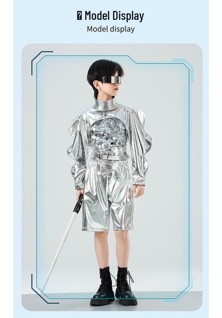 Kids' Cheerleading & Hip Hop Dance Sequin Costumes: Trendy Drummer-Inspired Outfits for Boys & Girls