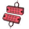 2Pcs Red 8 LED Side Marker Light Indicator Clearance Lamp 12V Universal for Car Truck Trailer Lorry ATV SUV UTE Pickup Boat