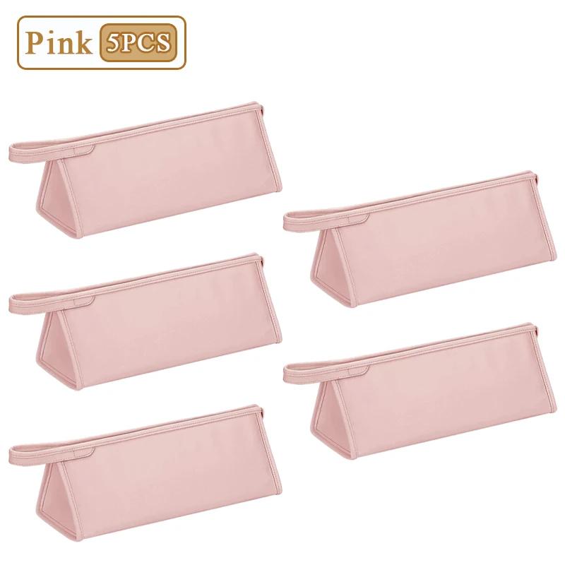1/3/5PCS Portable Hair Dryer Travel Storage Bag PU Leather Waterproof Hair Straightening Iron Curling Iron Set Organizer