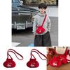 Cotton Kids Red Lucky Bag With Embroidered Design For Childrens Daily Use