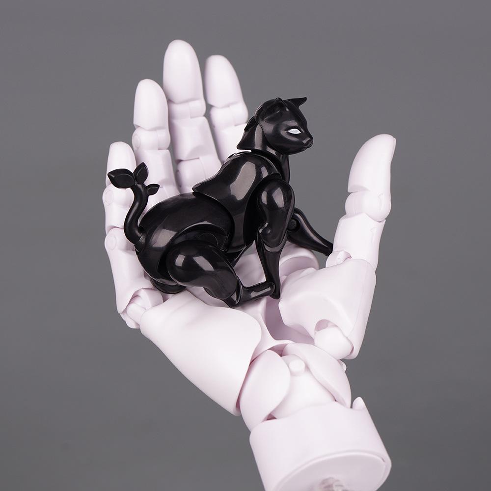 Discover Intime Unisex Black/White Articulated And Cat Model - Highly Poseable Animal Drawing Reference Mannequin Collectible Desk Decor Figure