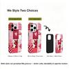 Pink Red Heart Cherry Checkered Collage Print Soft Silicone Phone Case Valentine Retro Shockproof Cover For iPhone 17 16 15 14 13 12 11 Pro Max