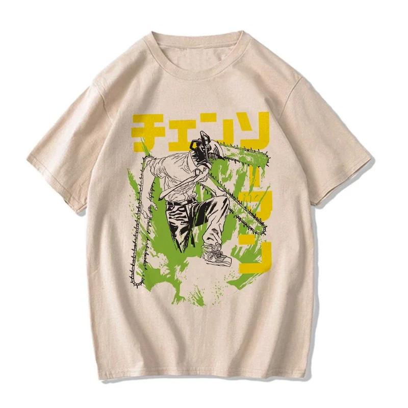 Unisex Unisex Japanese Anime Chainsaw Women T Shirt Cartoon Pochita T-shirt Makima Harajuku Graphic Tees Clothing Tops Tshirt Unisexga