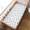 Baby Crib Fitted Sheet For Newborn Soft Cotton Bed Cot Mattress Cover With Rubber 130x70cm