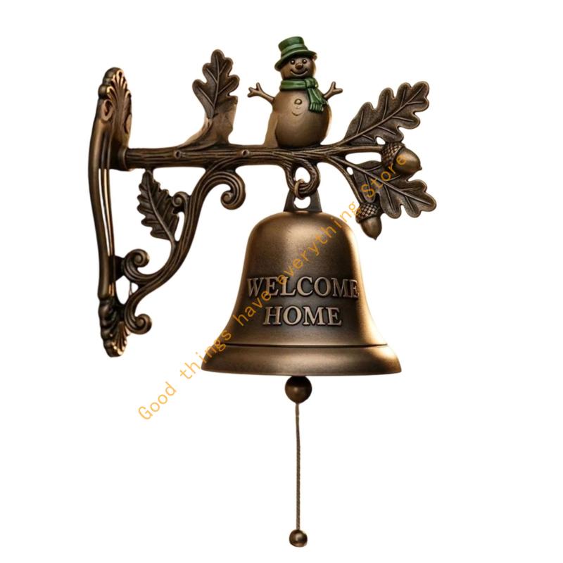 Metal Christmas Entry Doorbell Seasonal Welcome Sign Impermeable Plan Quick Arrange Gift Concept for Home Shop Decors 55KF