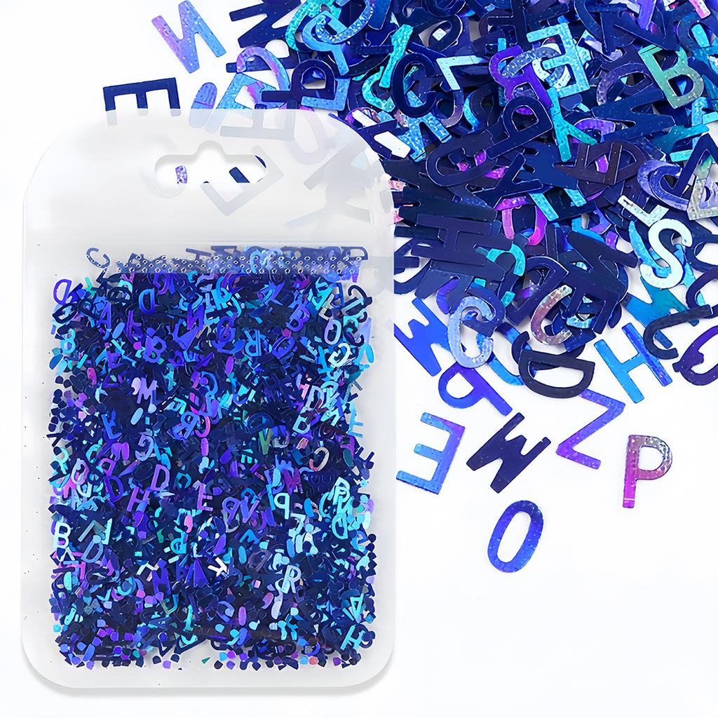 Holographic Glitter Laser Letters Flakes Resin Sequins Fillers Epoxy Resin Filling Crafts Nail Glitter Jewelry Making Supplies