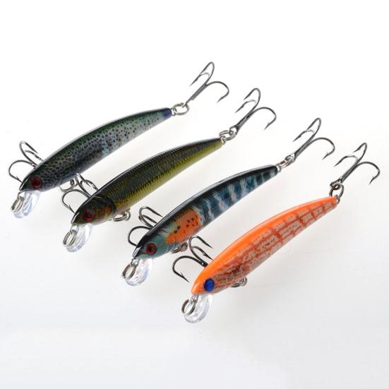 Künstliche 3D Augen Fisch Hard Lure Jig Angelköder Tackle Werkzeug mit zwei Haken