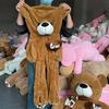 Heart Teddy Bear Scarf Couple Warm Plush Toy Bear, Valentine's Day Gift, Removable Washable Cover