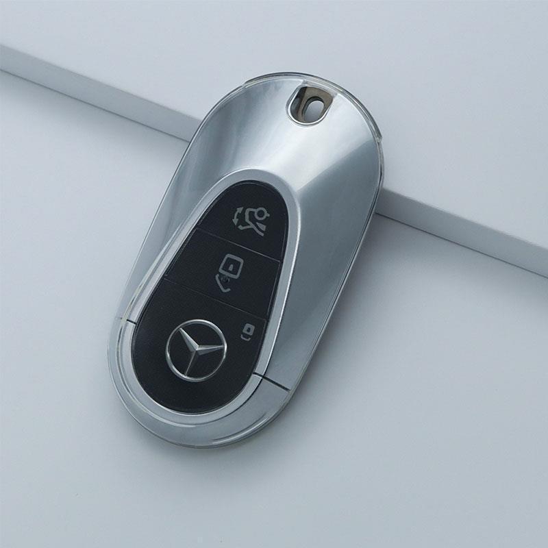 Transparent Mercedes-Benz Key Case for C260, LC200, S400, E-Class, C-Class, EQE, GLC - Unisex