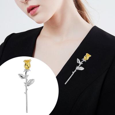 Růže Brož Pin pro muže Ženy Květinová klopa Stick Brož Pin Suit Smoking Svetry Šaty