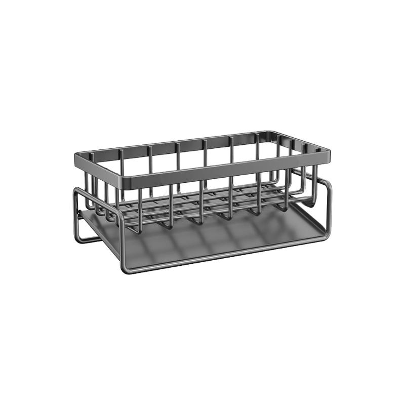 

Sturdy 2 Tiers Sink Organizers Sturdy Rustproof Dish Drainer for Countertop Storage and Kitchen Accessory сірий колір