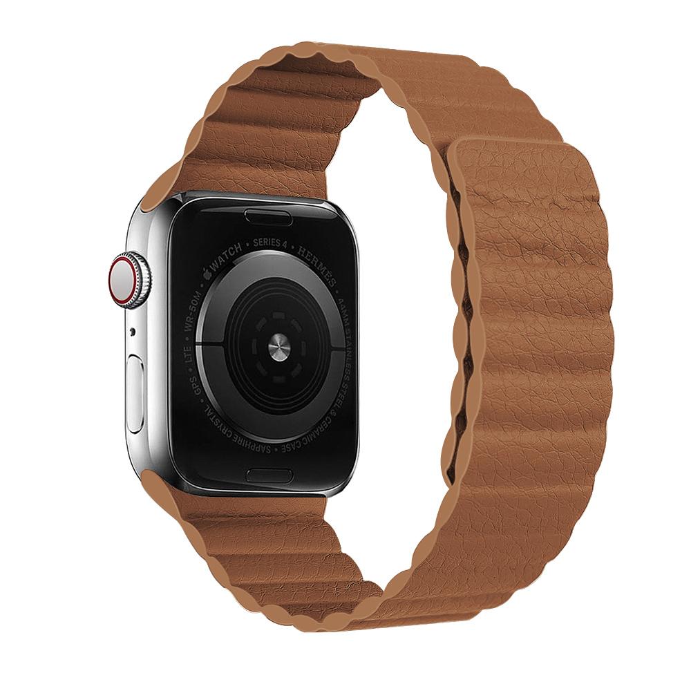 Leather loop strap for Apple Watch ultra band 49mm 44mm 40mm 38mm 42mm Magnetic bracelet iwatch series 3 4 5 se 7 8 45mm 41mm
