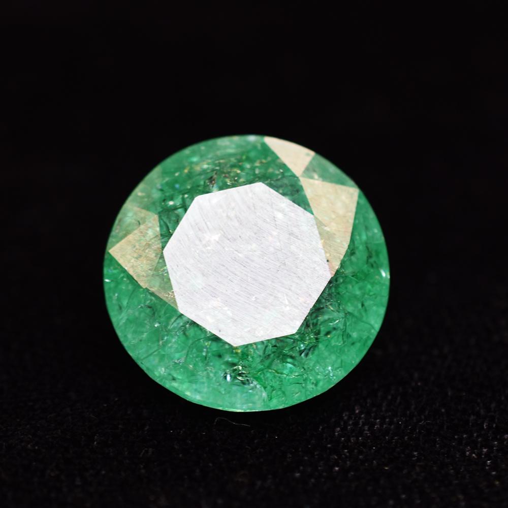 Natural Green Emerald 26.95 Ct Round Cut Loose Gemstone For Best Gift