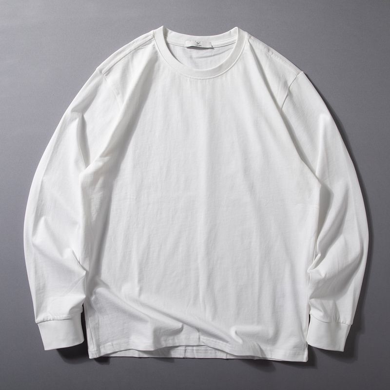 Pure Cotton Men's Long-Sleeved T-Shirt 2025 Spring and Autumn New Basic Versatile Base Shirt Skin-Friendly Soft Round-Neck Top