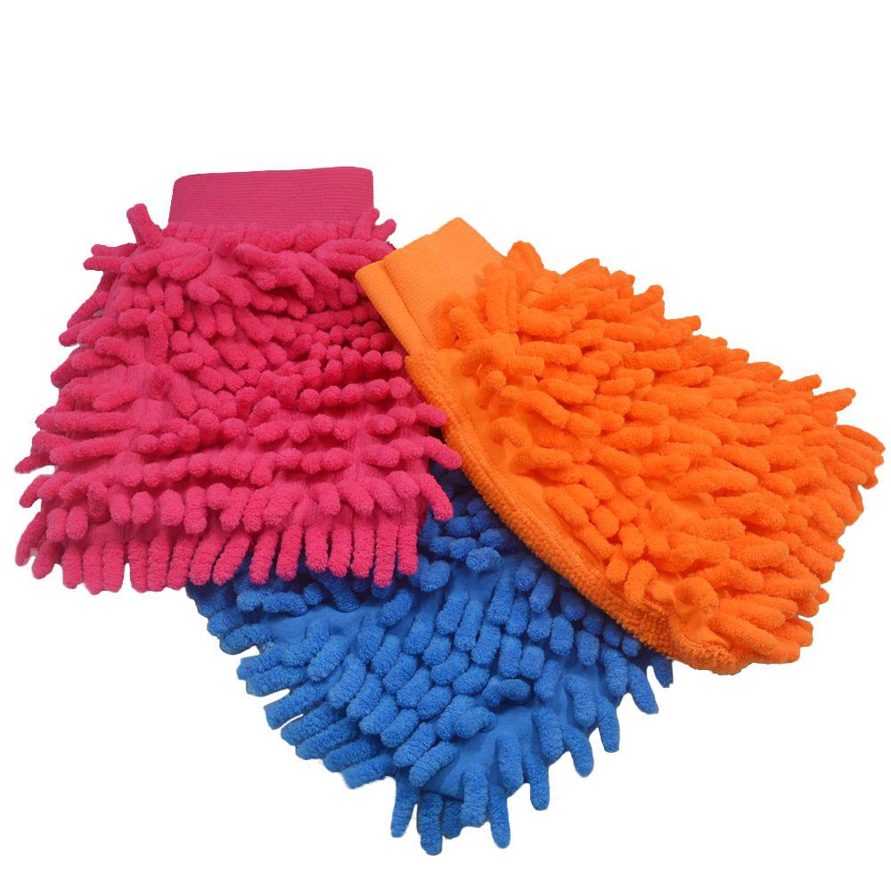 Car Wash Towels Microfiber Chenille Car Cleaning Towel Mitt Glove Soft Drying Cloth Hemming Wash Towel Water Suction Clearner
