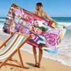 BFF Cartoon Print Beach Towel, Large Soft Quick Dry Towel for Beach Camping Swimming